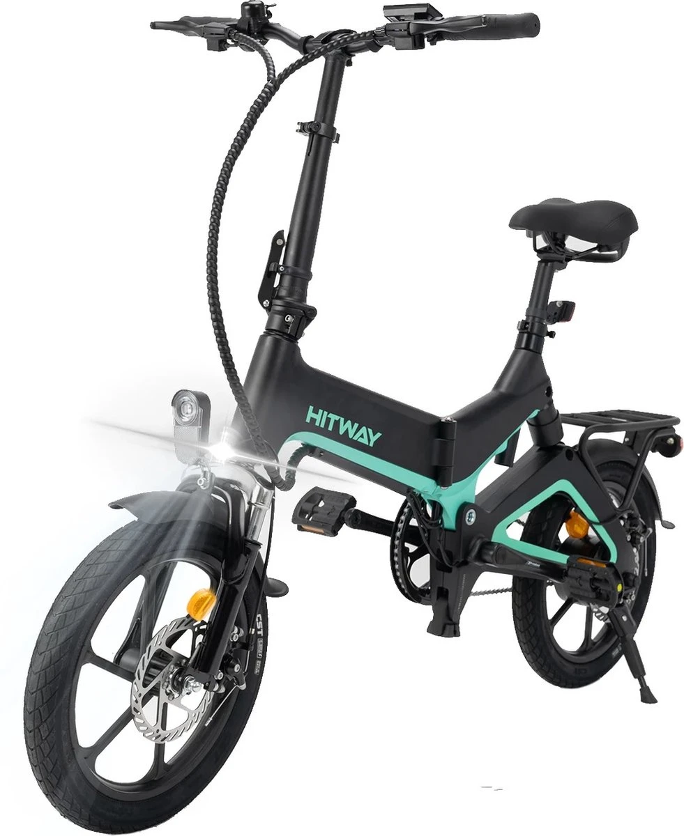 Merkloos Hitway 14F005 Elektrische Fiets E-bike | Opvouwbaar | 250W Motor | 7.5Ah | 16" | Zwart / Groen 3 Merkloos Hitway 14F005 Elektrische Fiets E-bike | Opvouwbaar | 250W Motor | 7.5Ah | 16" | Zwart / Groen
