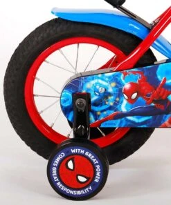 Volare Spider-Man Kinderfiets - Jongens - 12 Inch - Blauw/Rood -Optimaal Fietsenreeksen Winkel 998x1200